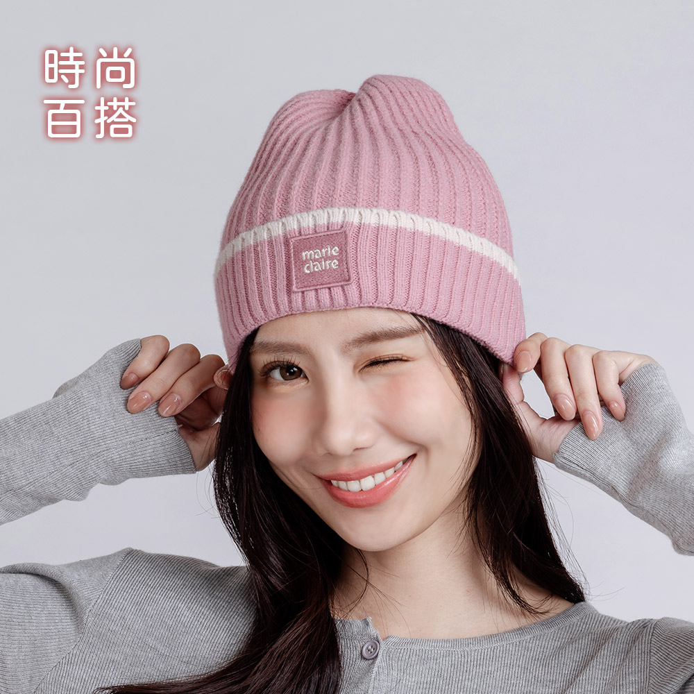 美麗佳人毛帽 針織保暖毛帽 針織帽 電繡 冬天帽子 毛線帽 滑雪【旺達棉品】MC-LN04, , large