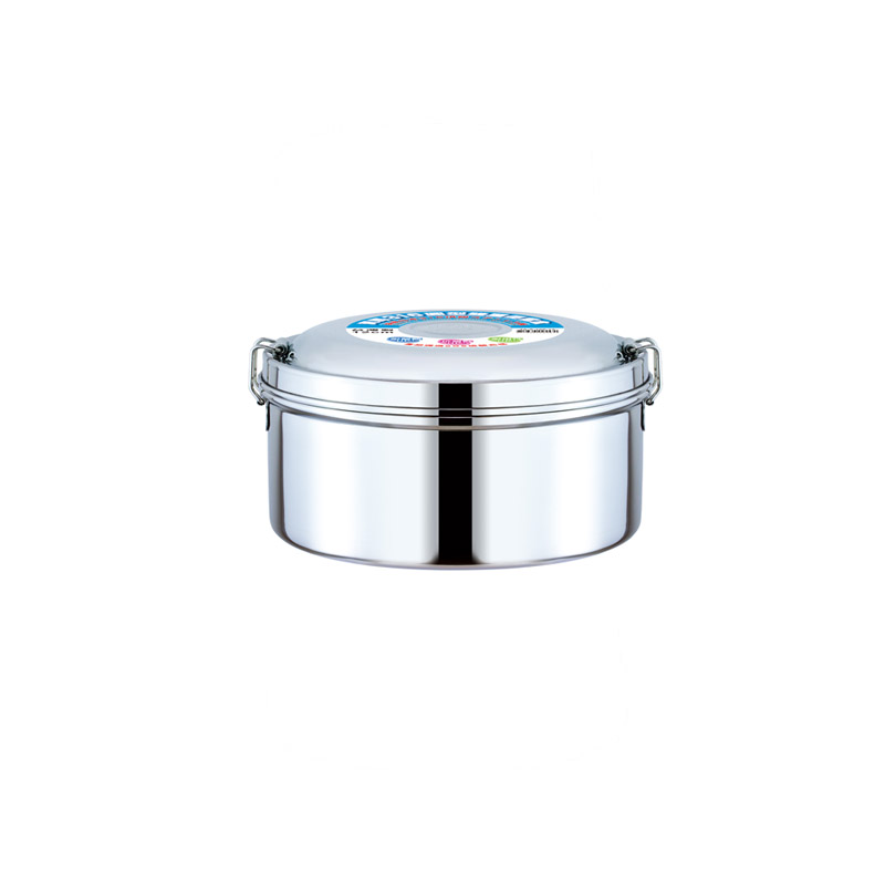 PEARL HORSE 316# Round Double-Layer Lunch Box – 12cm – TA-S-126-12