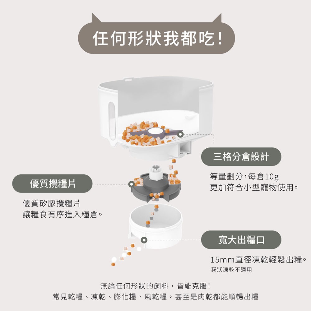 【GC】餵不停 寵物智能自動餵食器 WIFI語音/視訊互動 3公升容量  自食餵食器 狗狗/貓咪餵食器 矽膠防潮, , large