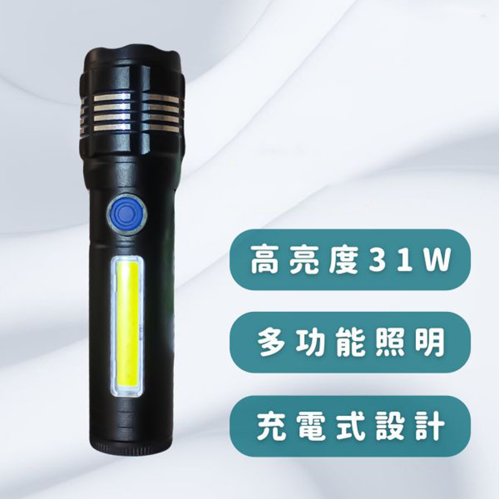 [寶旺旺]充電式調焦 XEP 鋁合金手電筒 31W LED測光燈 SY-T8048, , large