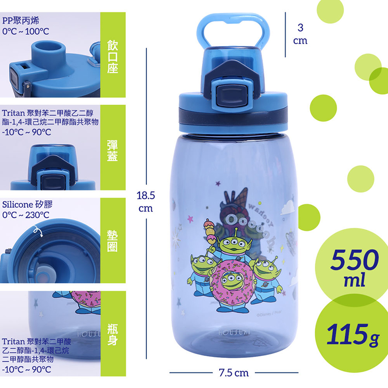 ONE TOUCH TRITAN WATER BOTTLE, , large