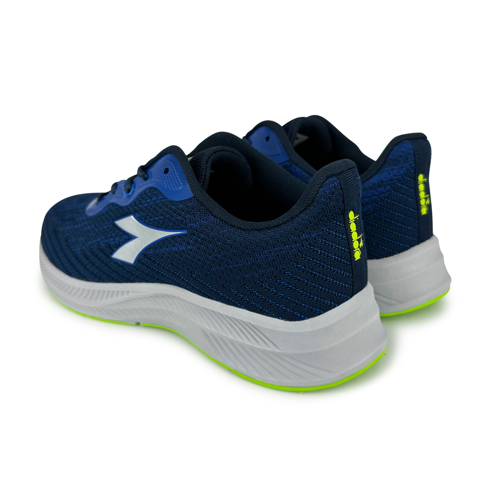 DIADORA迪亞多那 輕量飛織輕跑鞋 男運動鞋 男鞋 慢跑鞋 休閒鞋 寬楦 透氣 吸震 減壓 回彈 支撐 防滑 藍 灰, , large