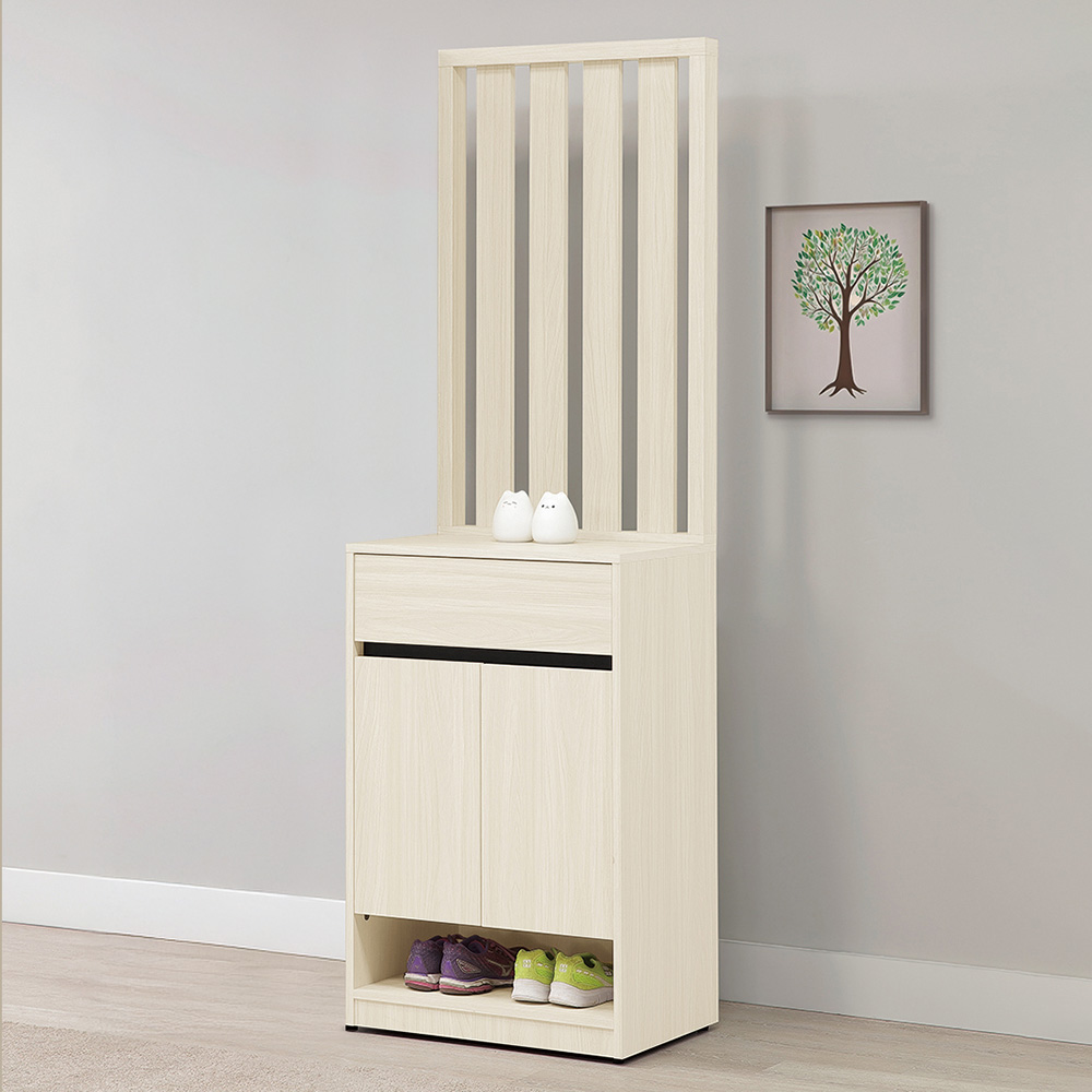 【Hampton 漢汀堡】薩亞白榆木屏風高鞋櫃, , large