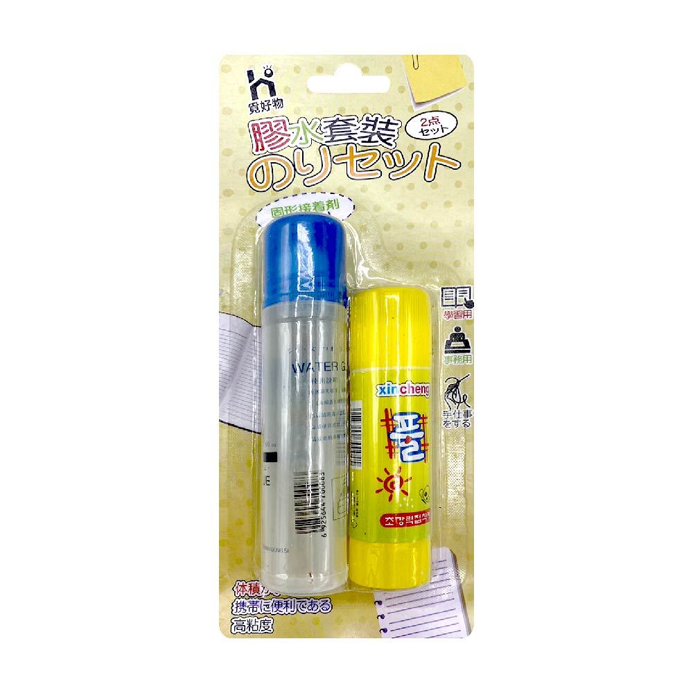 膠水 口紅膠 兩件套 固體膠 小膠水【Ho覓好物】旋轉膠水 黏性強 辦公用品 學生文具 美勞用品 JP1979, , large