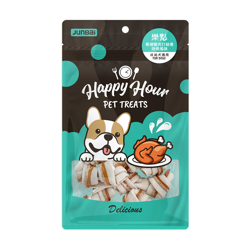 HappyHour 樂點-骨健雞肉打結骨培根風味, , large