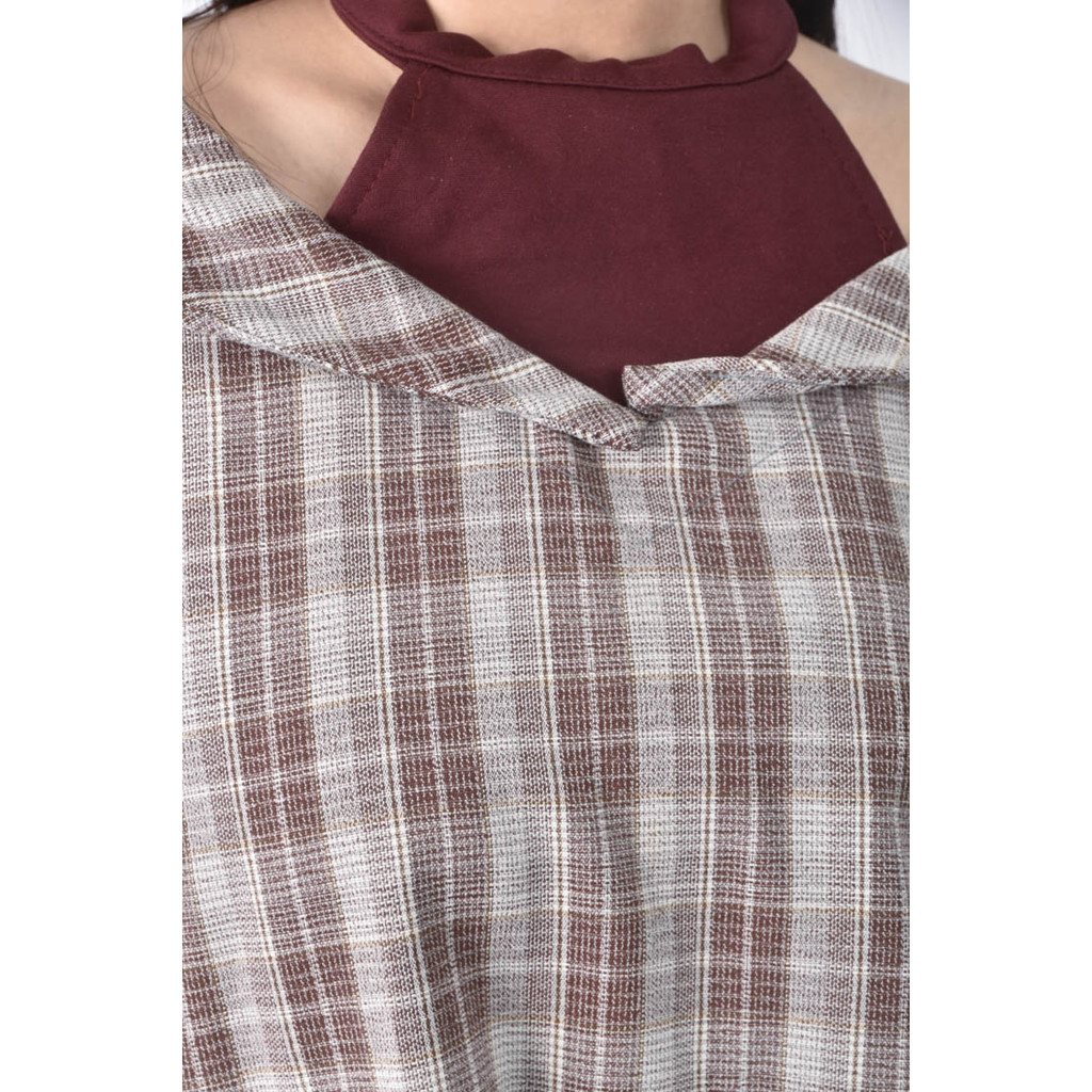 (F) 【又又私服】thank you韓牌質感掛領紅色長袖上衣二手衣, , large