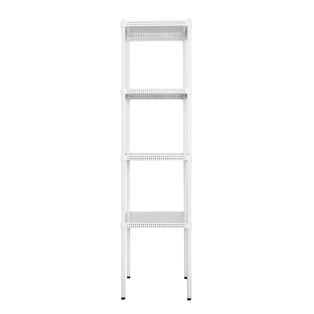 【Y HOUSE】45x45x150cm perforated plate four-layer rack perforated plate rack iron rack - painted white, , large