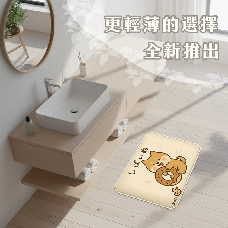 【怪獸】瑪思特 軟式珪藻土吸水地墊 萌犬系列 (60x40cm) - 屁屁柯基, , large