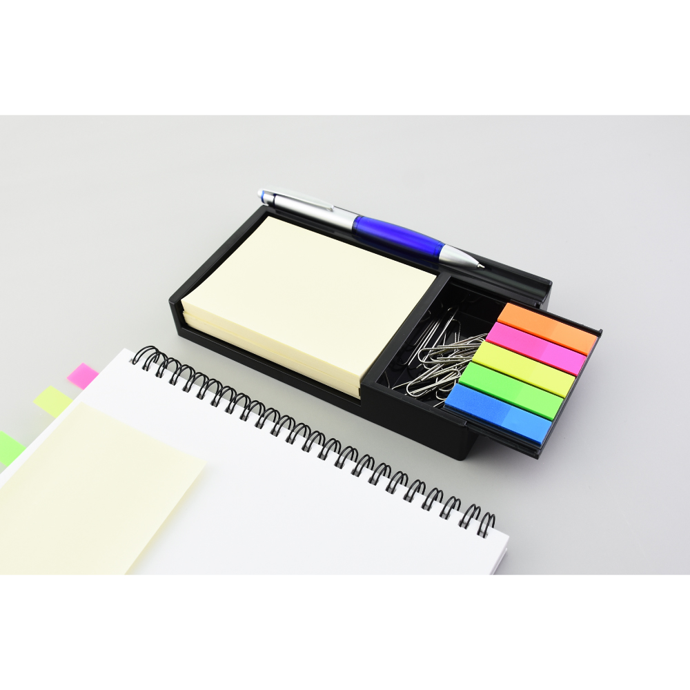 【O-Life】Colorful sticky note pad set - 2 pieces in a set Transparent blue, , large