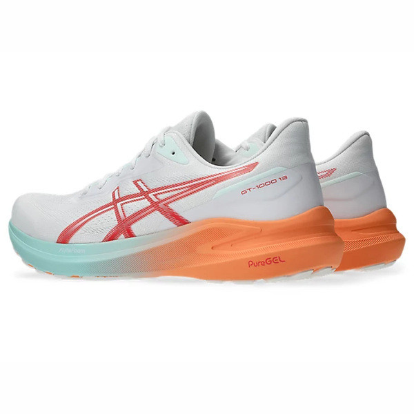 Asics Gt-1000 13 男 慢跑鞋 彈力 支撐 緩震 白 橘 [1011B858-101], , large