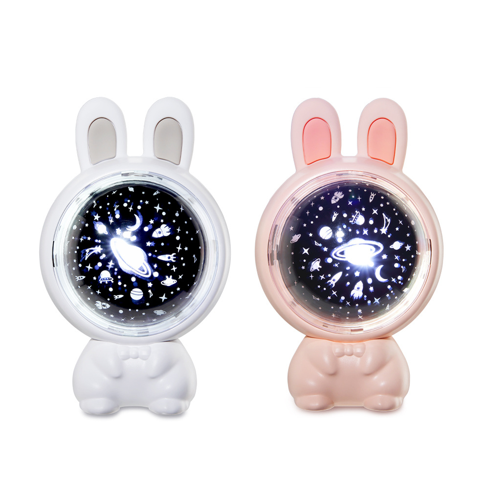[RONEVER] 兔子星光投影燈 PC419 白, , large