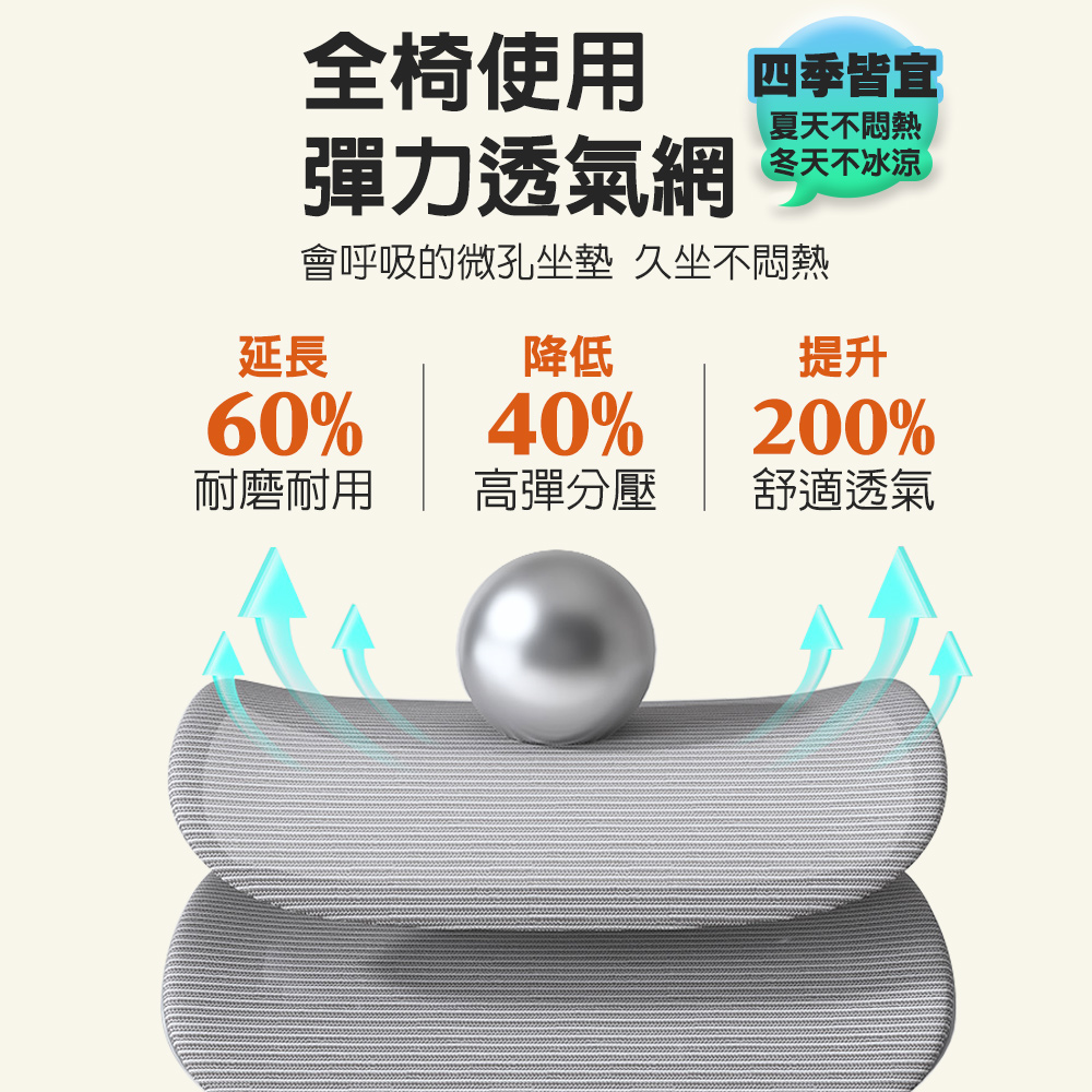 [G+ Home] No Assembly Required Ergonomic 8D Swivel Armrest Computer Chair - Gray (2" Wind Crystal Black with Cover), , large