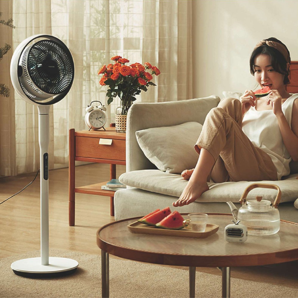 TOSHIBA 9-inch Negative Ion Purification 3D Dual Fan Blade DC Circulating Fan F-DSB800XTW(W), , large