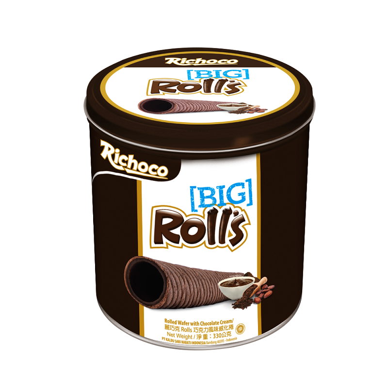 麗巧克Rolls 巧克力蛋捲威化330g, , large