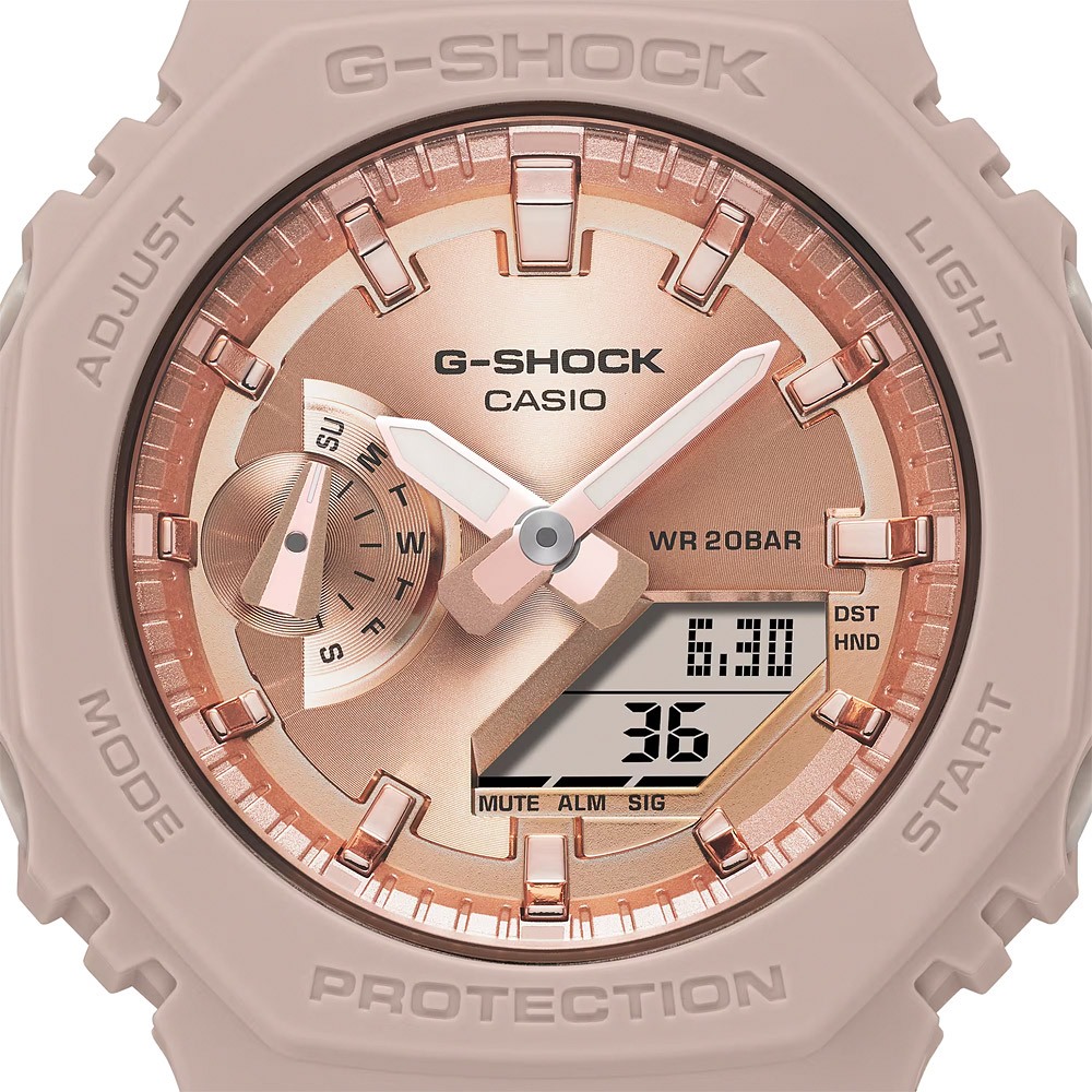 CASIO 卡西歐 G-SHOCK ITZY有娜配戴款 煙燻粉色 粉紅金八角手錶  GMA-S2100MD-4A, , large
