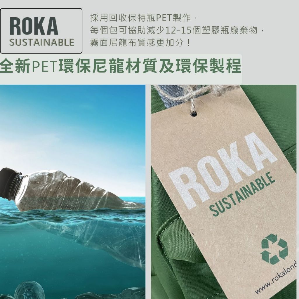 [英國 ROKA LONDON] Finchley 夢想家 輕量旅行後背包 (中)- 礦藍 防潑水 輕量 背包 藍 旅行背包 輕量背包, , large