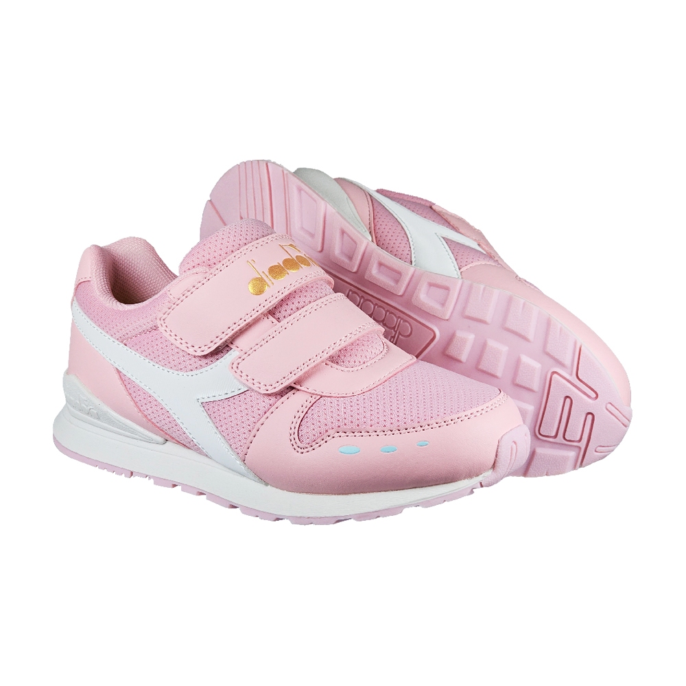 DIADORA迪亞多那 兒童時尚運動鞋 童運動鞋 童鞋 寬楦 透氣 保護後跟 吸震 減壓 健康鞋墊 身高成長 藍 粉, 粉,22, large