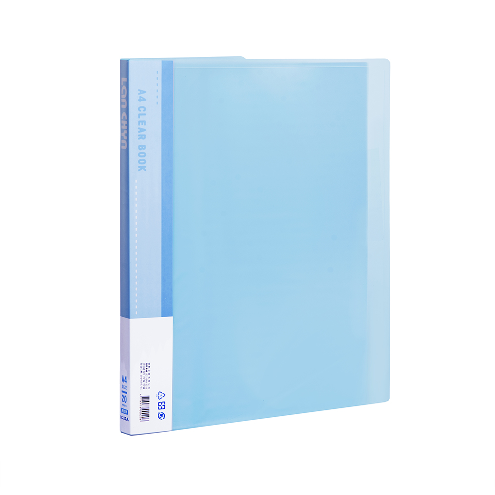 【連勤】PP 20入資料簿(果凍色系) 12本/箱 LC-20JL-多款可選, , large