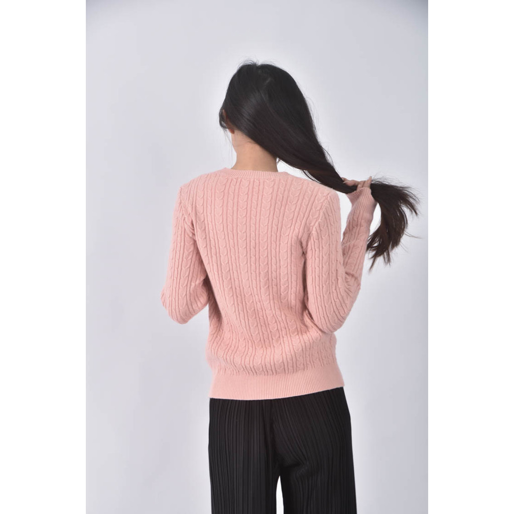 (S) 衣芙圓領粉色毛衣二手衣, , large