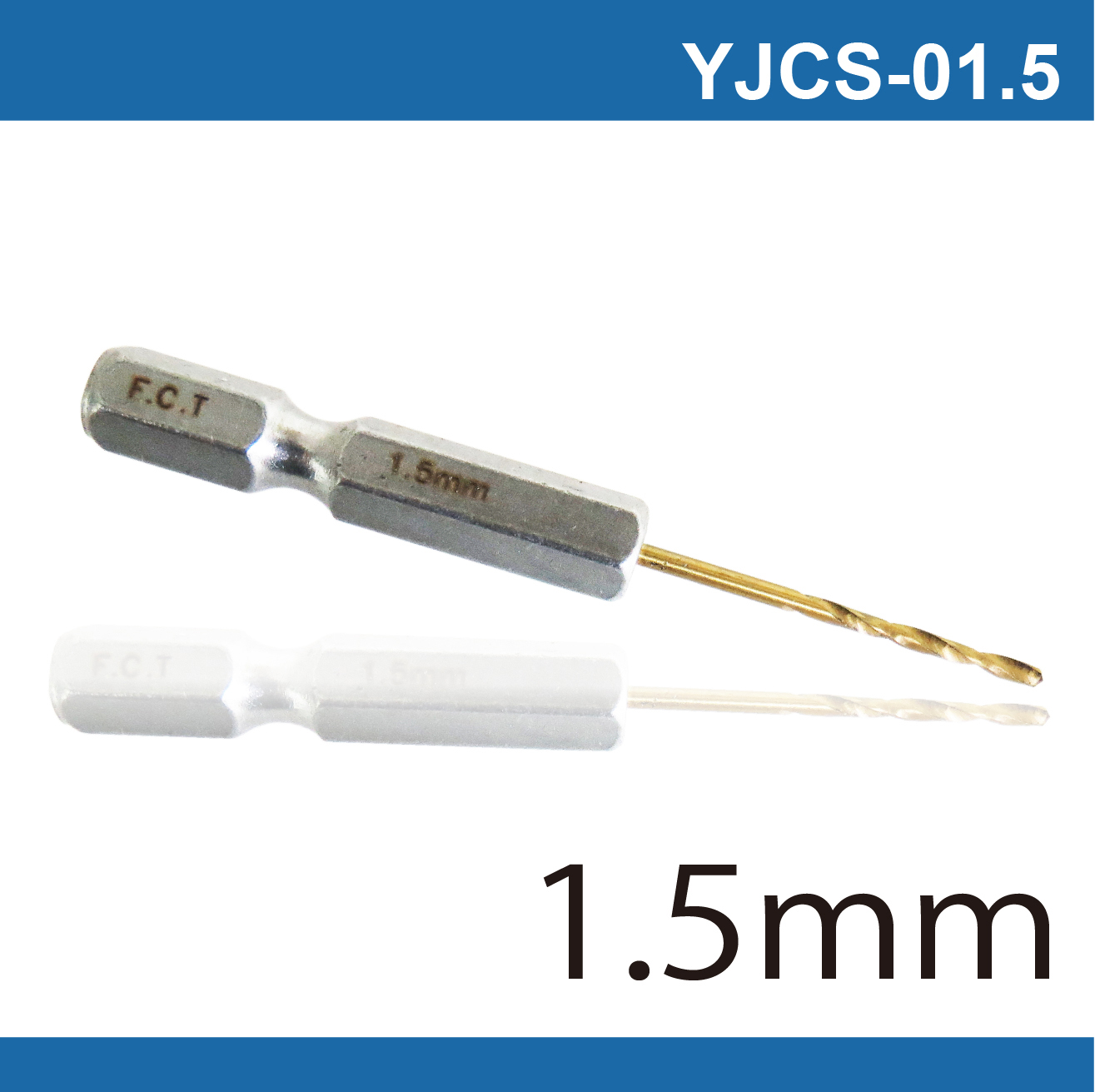 Hexagonal galvanized iron screwdriver bit - 1.5mm, , large