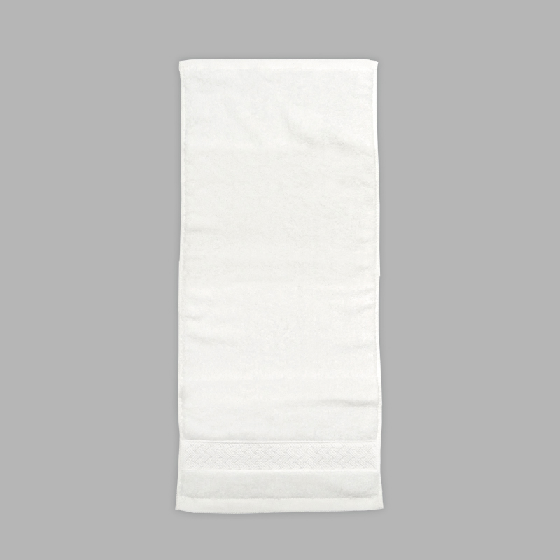 簡單工房編織紋毛巾, 白色, large