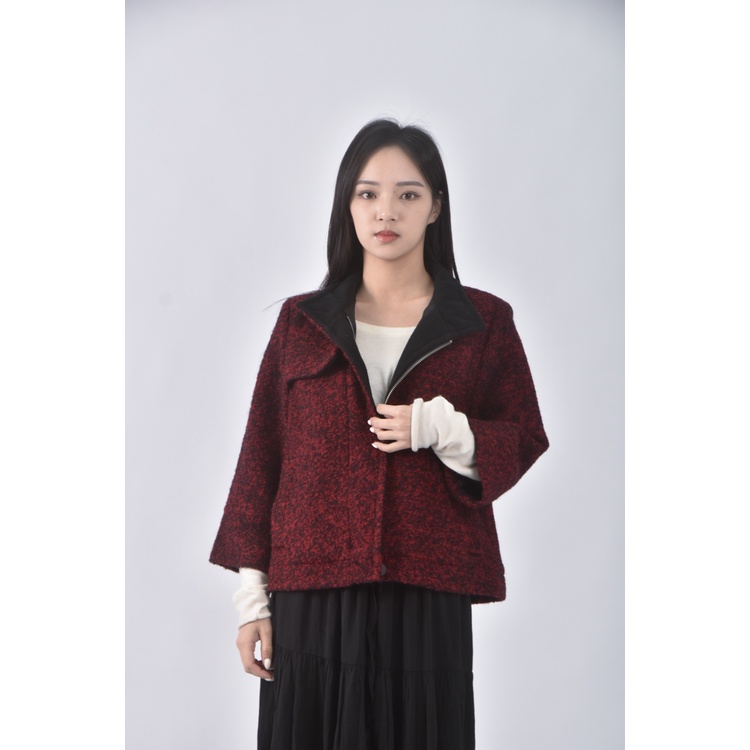 (M) we me質感羊毛紅色外套二手衣, , large