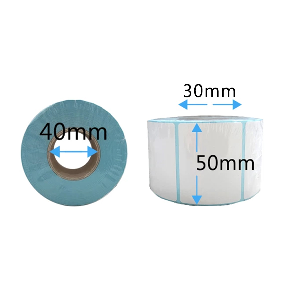【好米企業社】50*30mm 標籤貼紙 熱感應紙 超商出貨單 熱敏貼紙 三防熱敏 標籤機用 50*30mm 12入, , large
