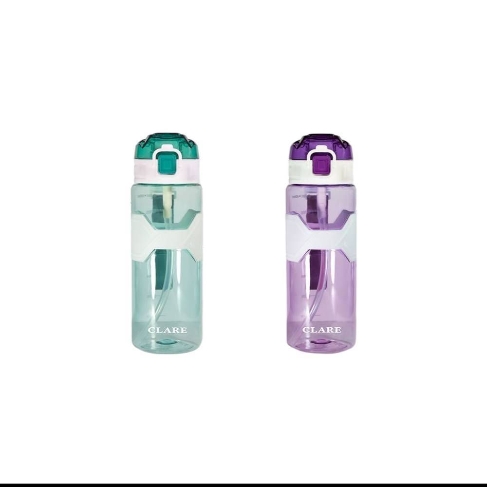 CLARE 可蕾爾 彈蓋隨形吸管壺兒童水壺直飲水壺運動水壺 葡萄紫600CC-Leidea樂德兒