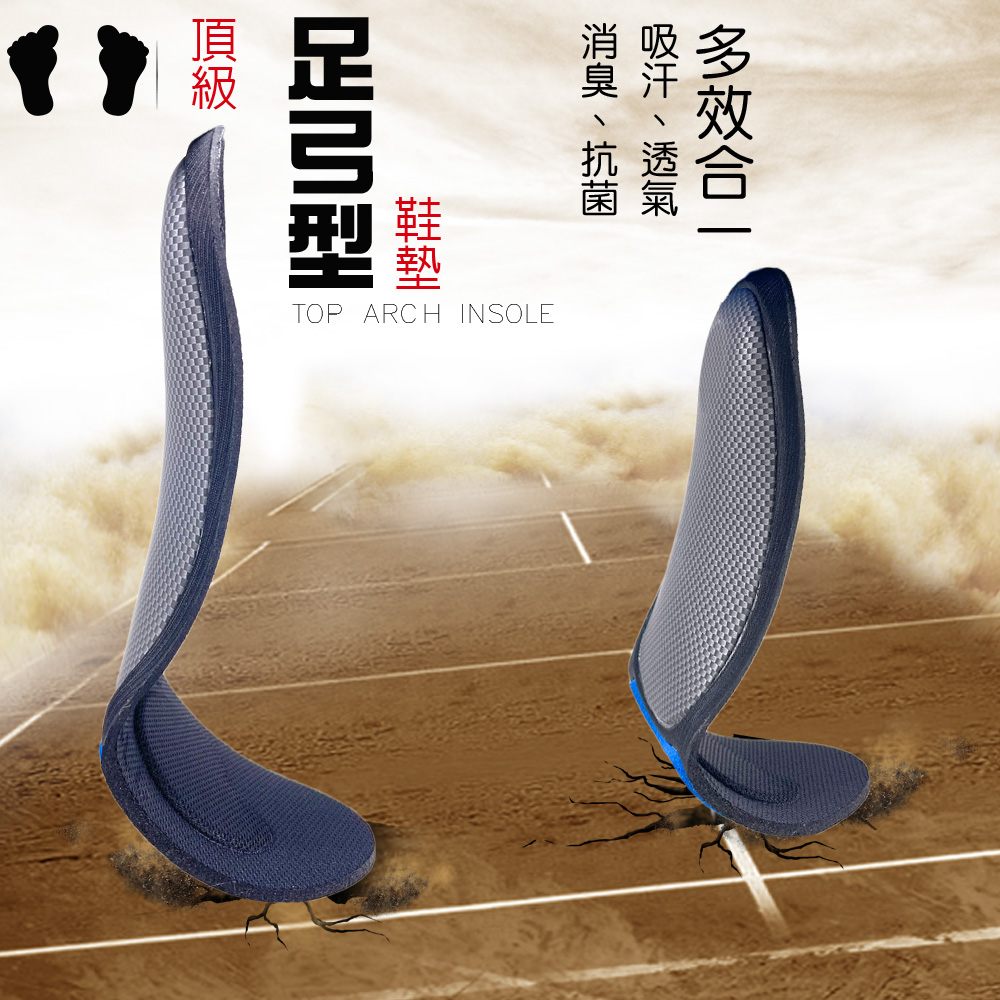 金德恩 GS MALL 台灣製造 足弓型鞋墊 透氣鞋墊 足弓鞋墊 除臭鞋墊 除臭鞋墊 抗菌鞋墊 除臭 POLIYOU 透氣鞋墊, , large