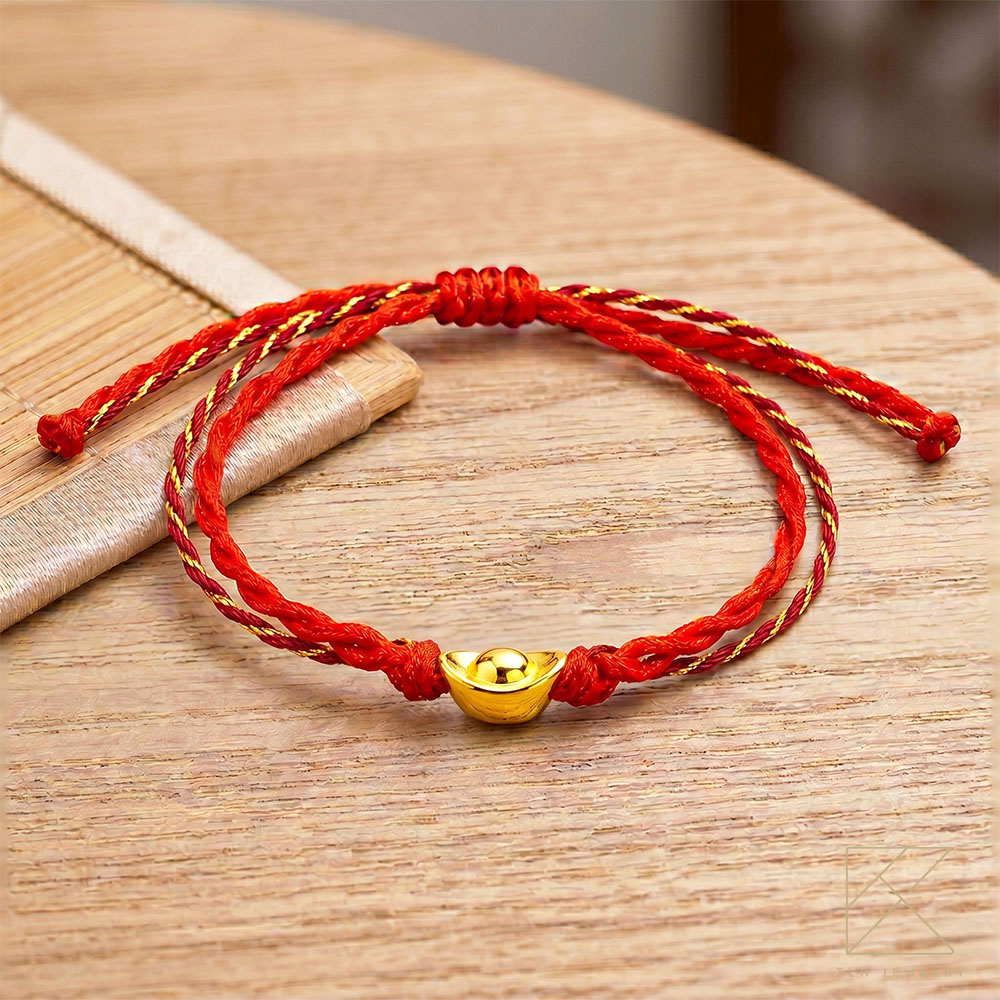 【TLH】母親節限定 黃金墜雙繩手鍊 純金999 擁抱之愛 約重0.02錢&plusmn;0.01 贈母親節禮盒包裝, , large