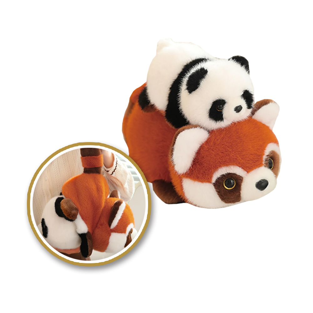 【啾愛你】雙面翻轉變身浣熊熊貓 25cm
