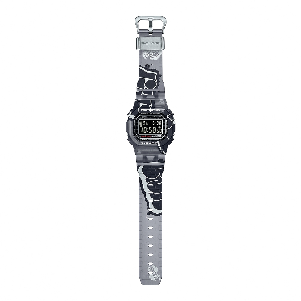 CASIO 卡西歐 G-SHOCK 街頭原創塗鴉藝術 經典方形電子錶  DW-5000SS-1, , large