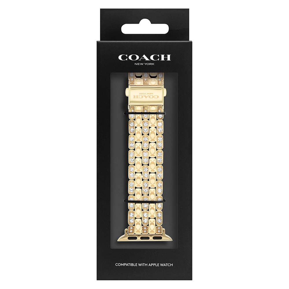 COACH Apple Watch 錶帶 38/40/41mm適用 C字水晶不鏽鋼錶帶 520禮物 送禮(不含手錶), , large