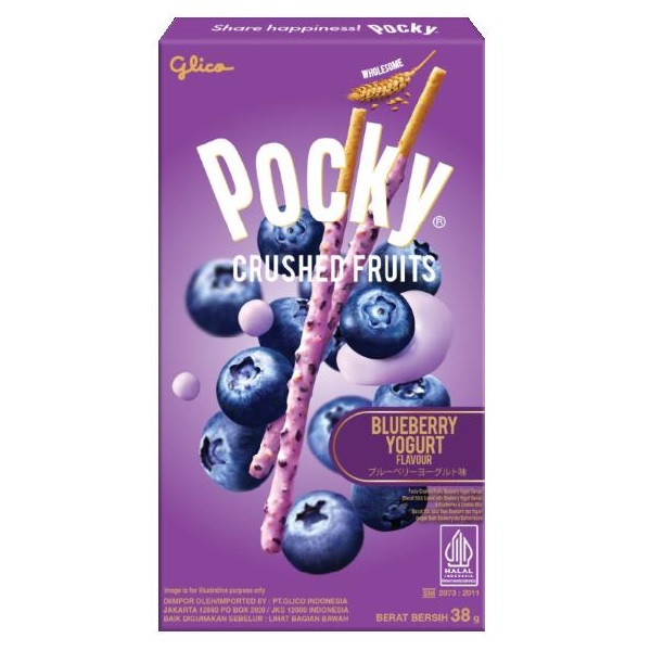 Pocky Crushed Fruit Blueberry Yogurt, , large