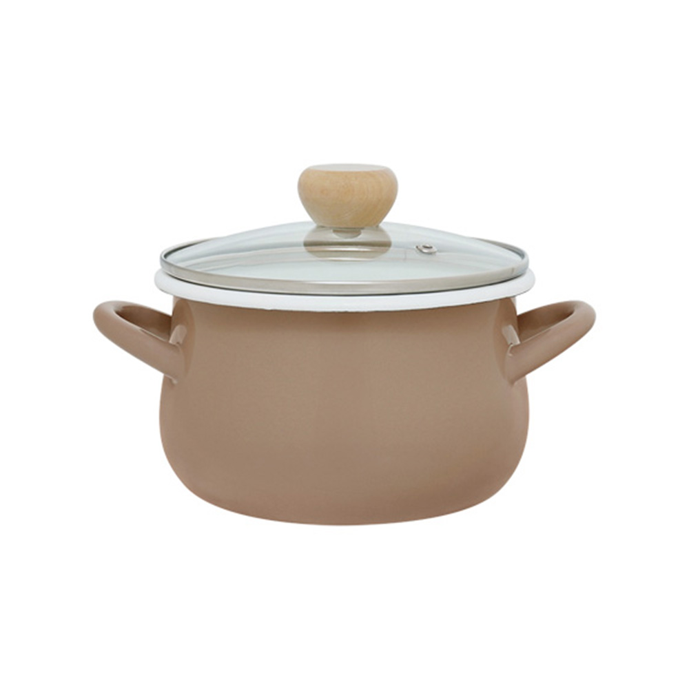 [誠貫]日本和平FREIZ 琺郎深鍋20cm(棕色) RB-3246, , large