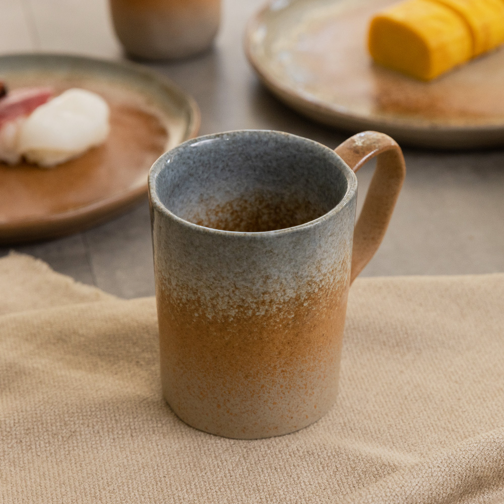 Japanese Style Contrast Glaze Ceramic Cup, , large
