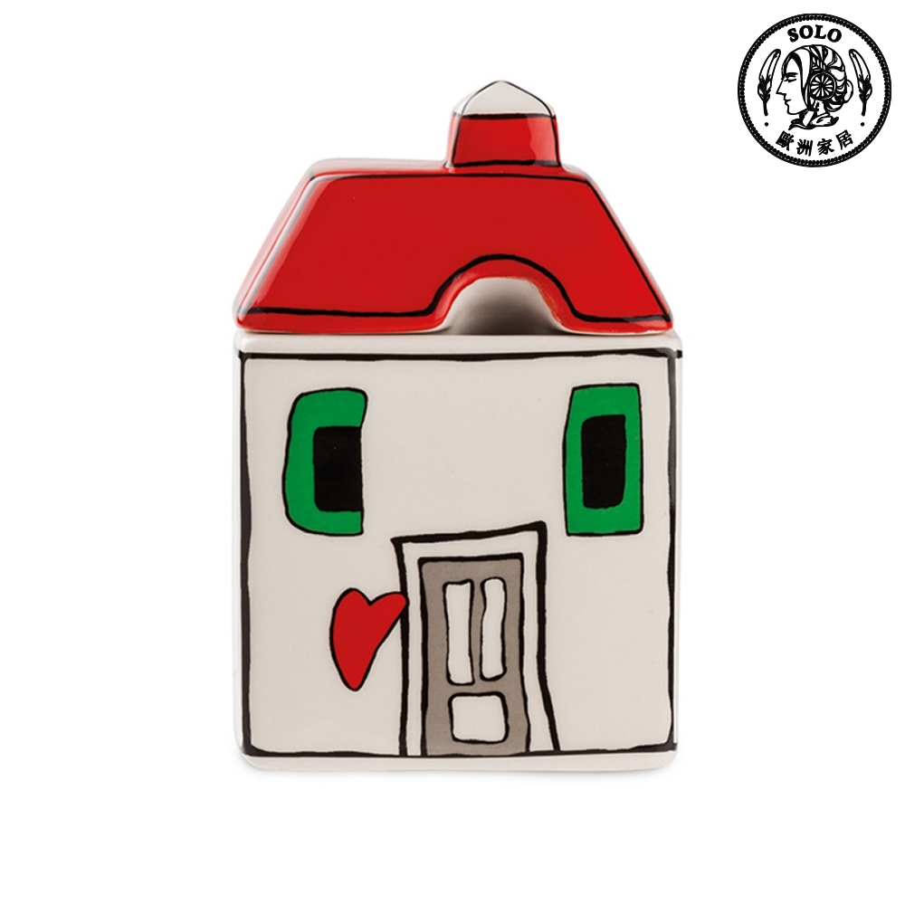 【SOLO Vintage】EGAN Italian Pottery Sugar Box European City Series Red《