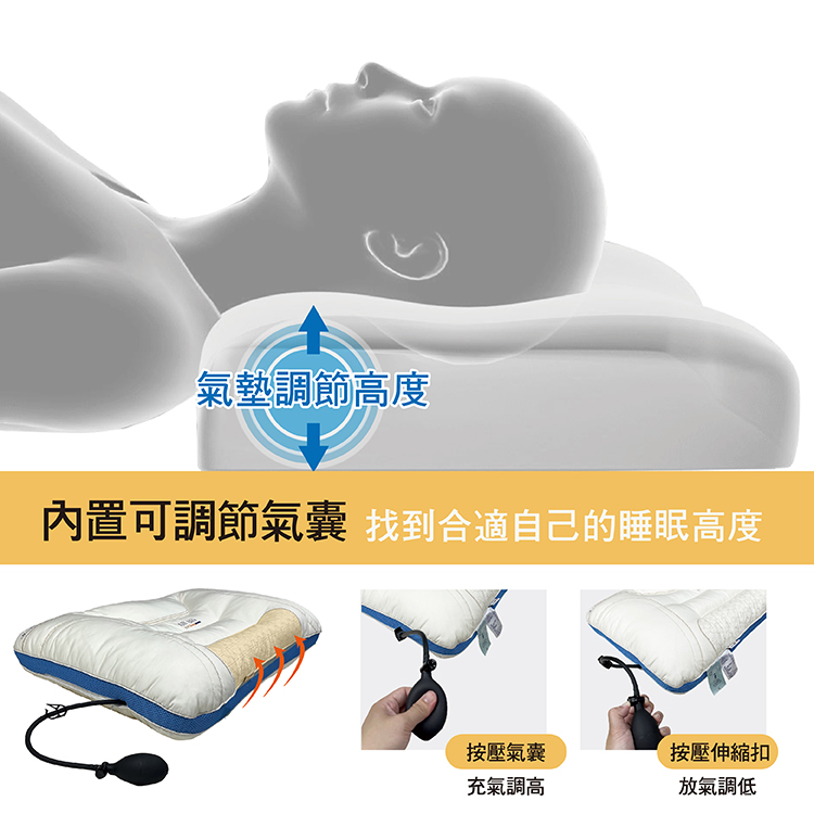 【多利寶寢具】INDIAN 護頸助眠可調式氣囊枕(1顆), , large