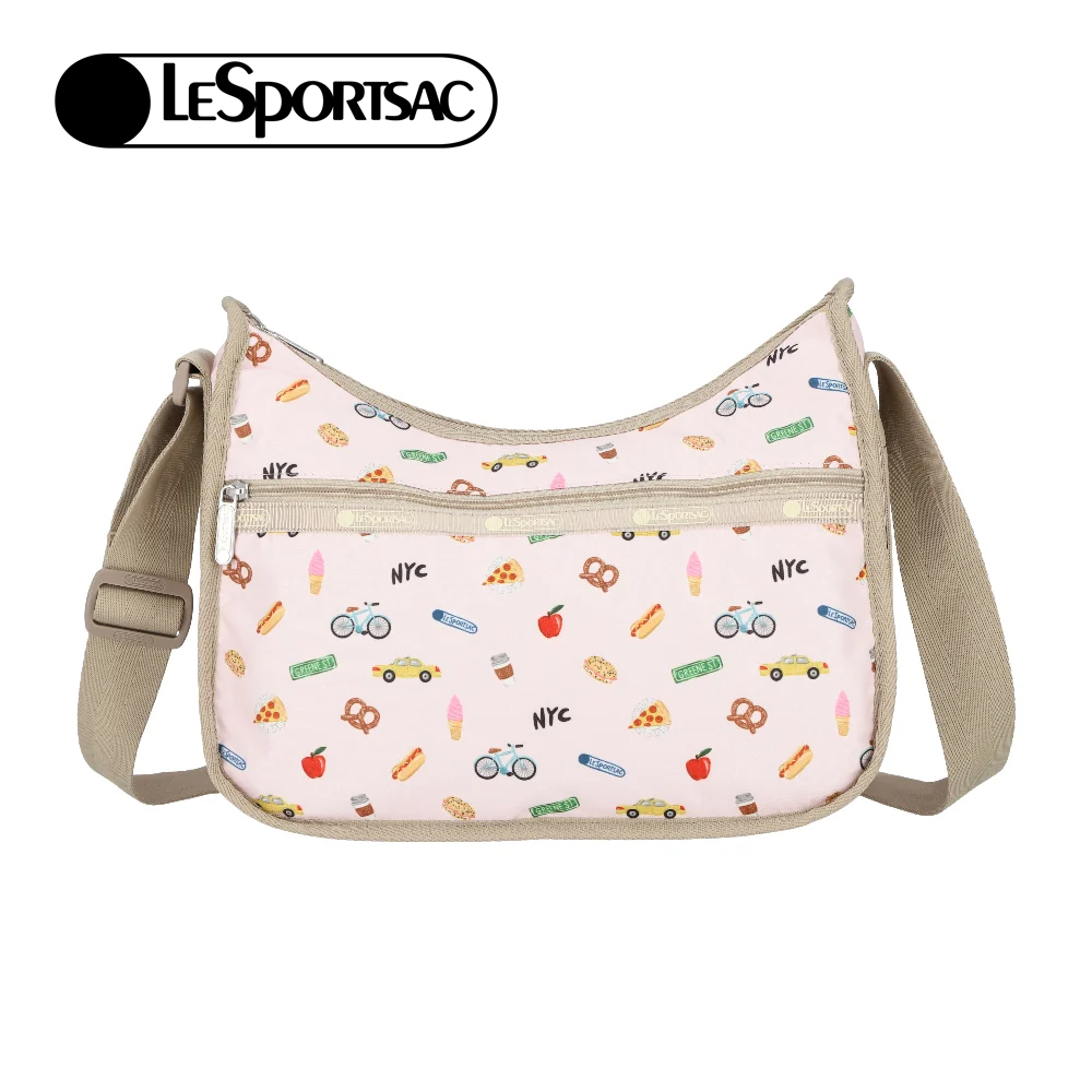 Lesportsac Classic Hobo 經典斜背包 側背包 旅用通勤包 送禮 禮物 推薦 女包(紐約城市插畫)  品號：14998127