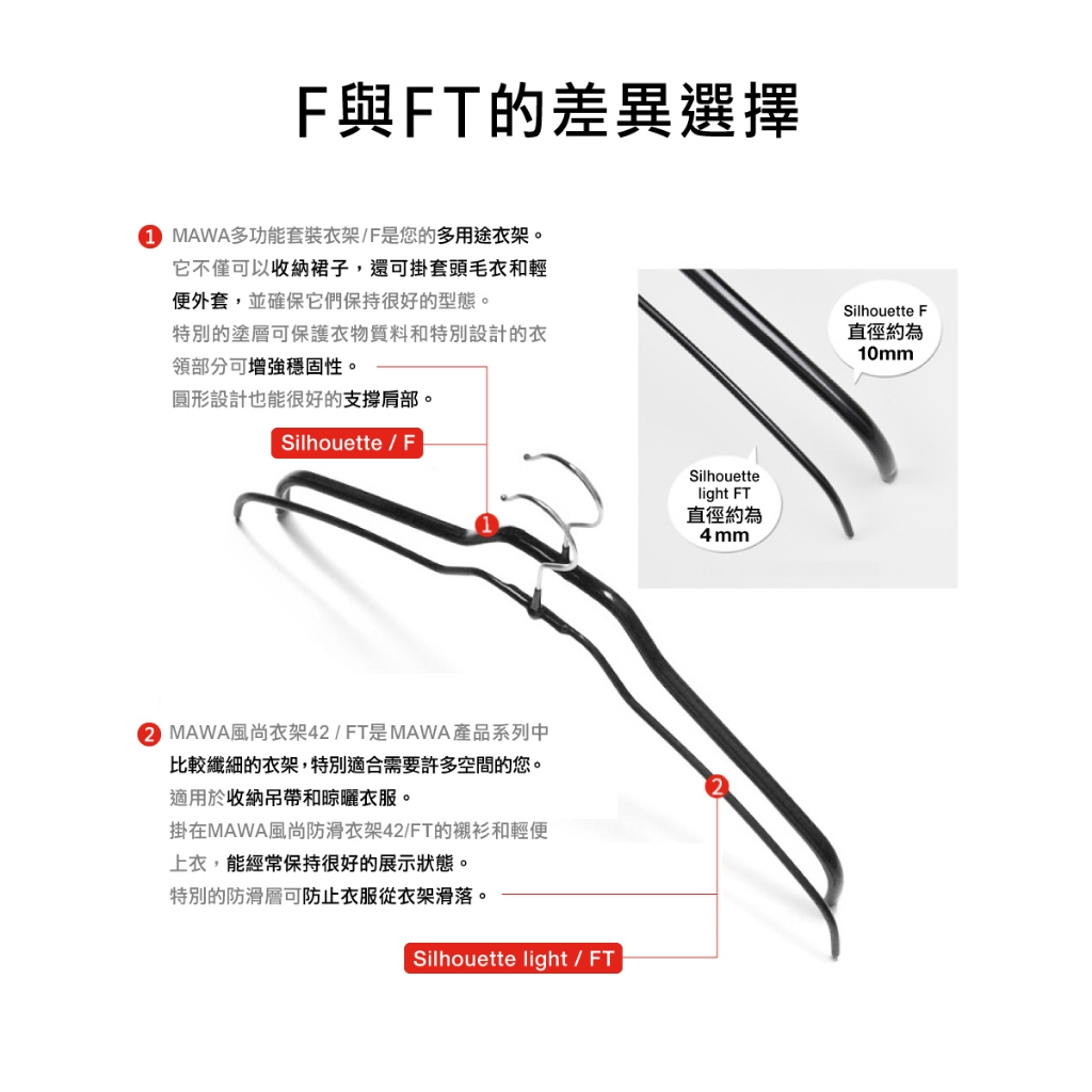 【德國MAWA】德國原裝進口 時尚止滑無痕衣架42cm (深紫色/15入), , large