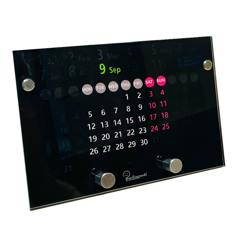 O'day Perpetual Calendar(Cell phone/Pen holder)-Black,Monday Start