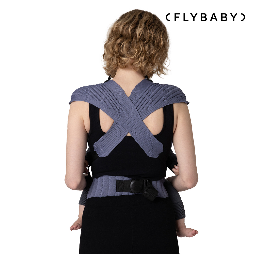 Flybaby 輕便透氣嬰兒揹巾_柔霧紫, , large