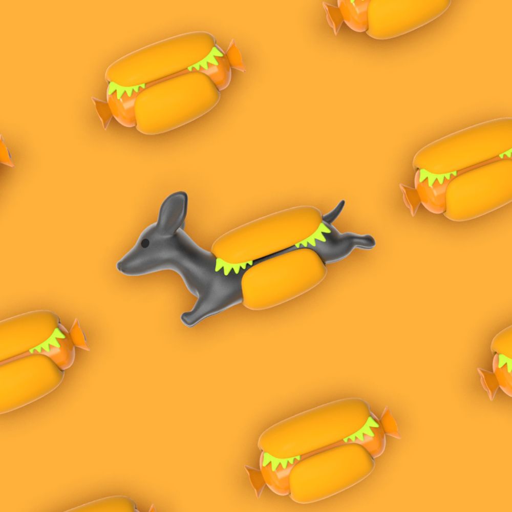 [傑凱國際貿易]Metalmorphose比利時鑰匙圈 臘腸狗, , large