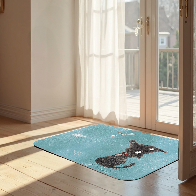 【Monster】 Soft Diatomaceous Earth Absorbent Mat &ndash; DUCKY SHEN Collection (60x40cm) &ndash; Dooggyy, , large