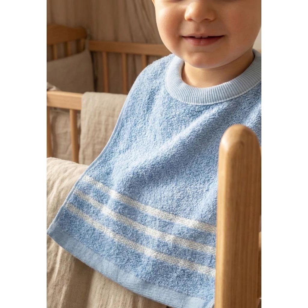 [Kaimei Cotton Industry] 12 pieces in a set, random, excellent, MIT made in Taiwan, skin-friendly, soft, pure cotton, absorbent children's bibs, solid color stripes