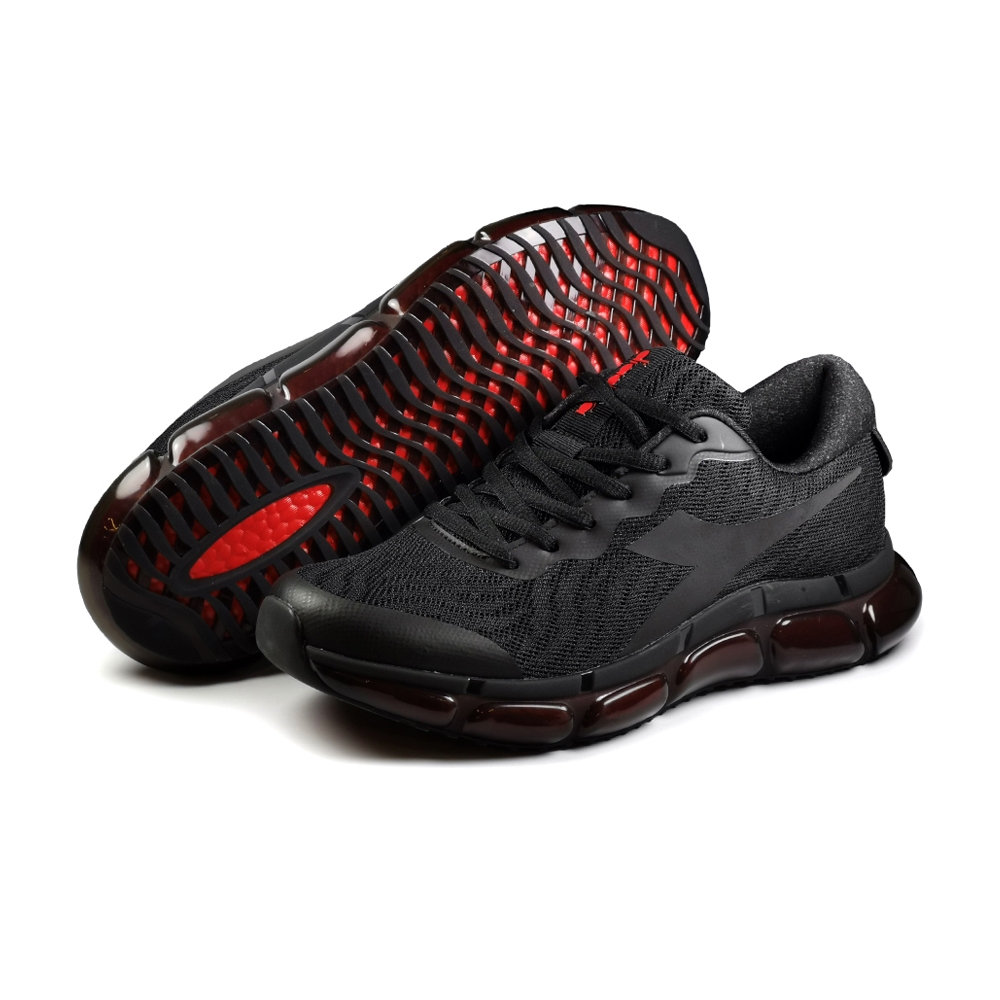 DIADORA迪亞多那 專業避震慢跑鞋 男運動鞋 男鞋 寬楦 高腳背 輕量 透氣 TPU 康特杯 緩震鞋墊 止滑 黑, , large