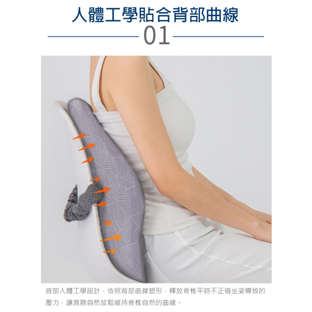 【日本旭川】AIRFit氧活力進階版人體工學護脊腰靠坐墊組  透氣坐墊 腰靠墊 椅子靠墊  辦公 電腦椅 護腰墊-星空灰, , large