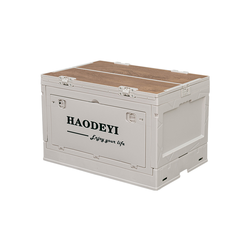 【Y HOUSE】Multi-function foldable storage box for camping, outdoor, side-opening, cart - beige, , large