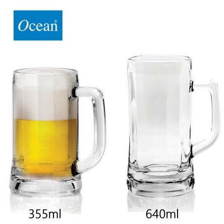 Ocean 慕尼黑啤酒杯 把手啤酒杯 640ml  355ml 金益合玻璃器皿, , large