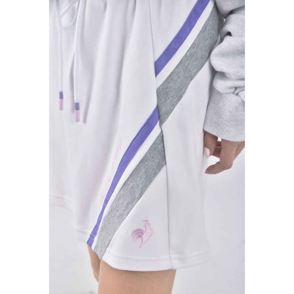 (L) le coq sportif運動棉質條紋白色短裙二手衣, , large